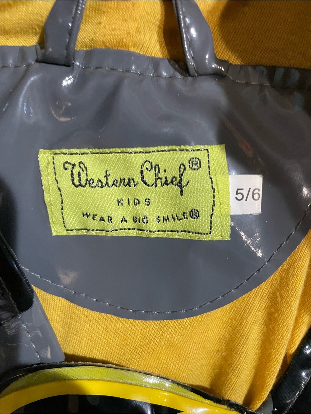 Western Chief Kids Batman Raincoat Jacket - Gray, Black & Yellow - Picture 5 of 5